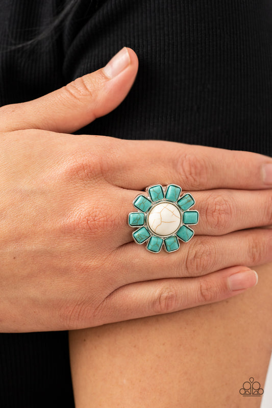 Mojave Marigold Blue Ring Paparazzi