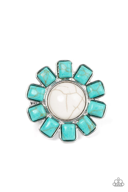 Mojave Marigold Blue Ring Paparazzi
