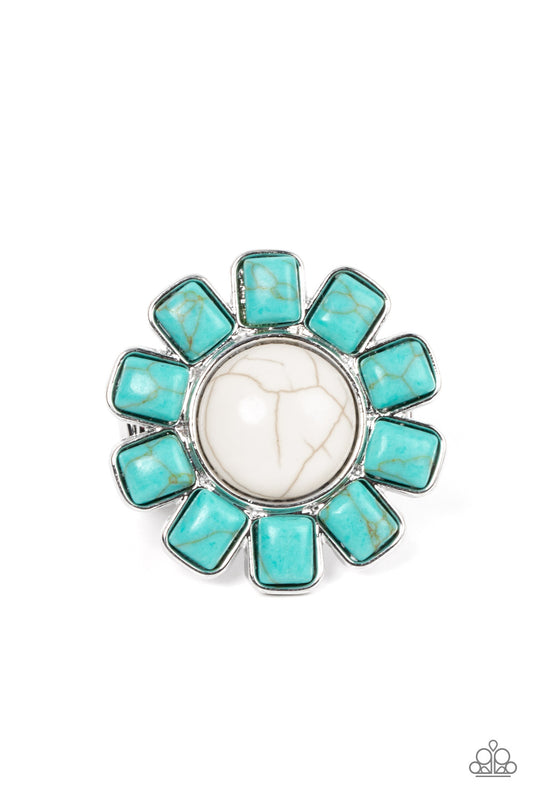 Mojave Marigold Blue Ring Paparazzi