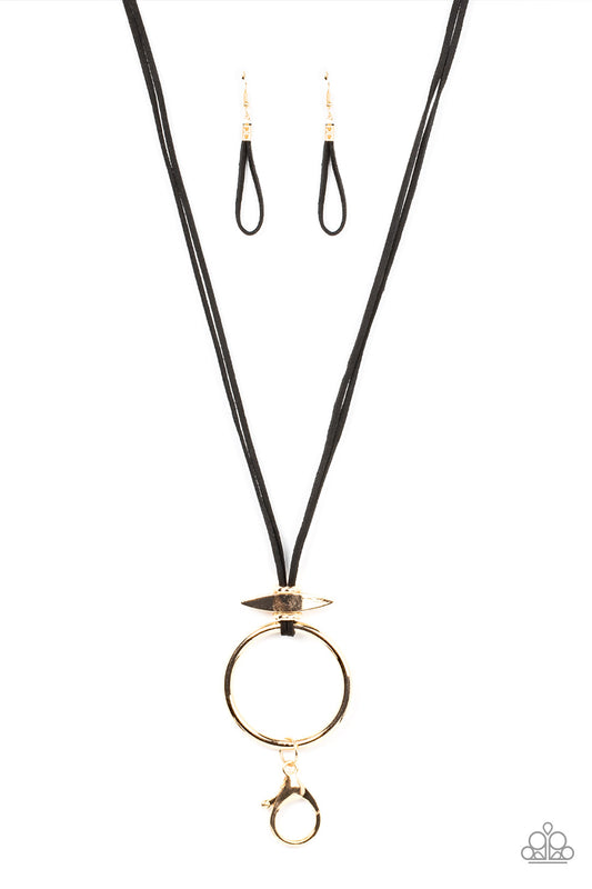Noticeably Nomad Gold Lanyard Necklace Paparazzi