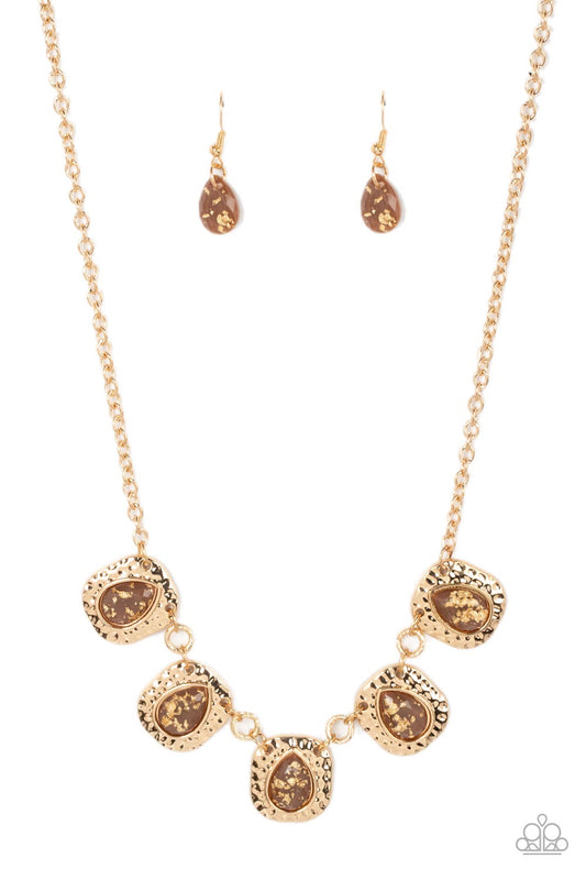 Mayan Masterpiece Brown Necklace Paparazzi