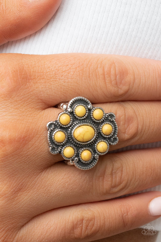 Santa Fe Fantasy Yellow Ring Paparazzi