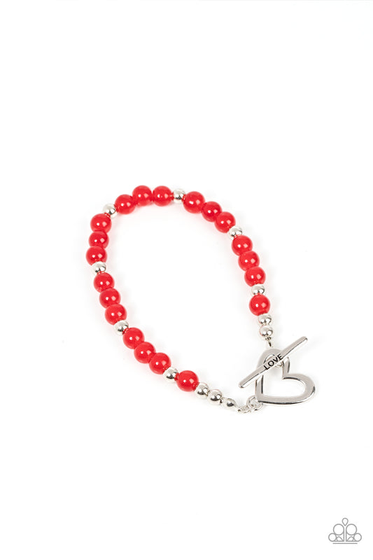 Following My Heart Red Bracelet Paparazzi
