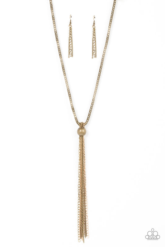 Metallic MESH-Up Brass Necklace