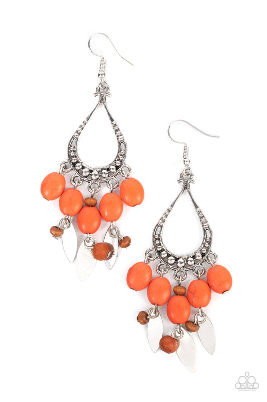 Adobe Air Orange Earrings