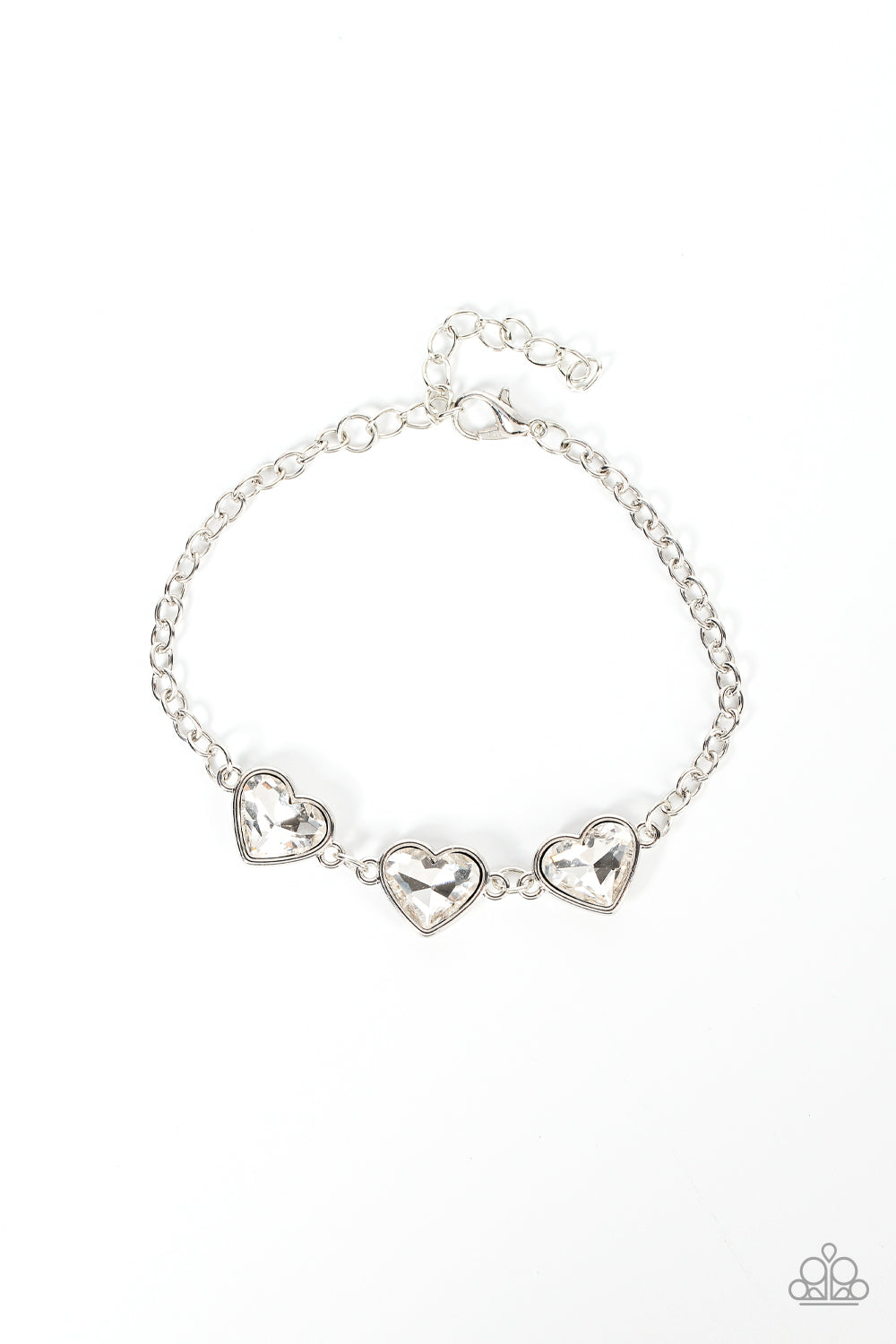 Little Heartbreaker White Bracelet Paparazzi
