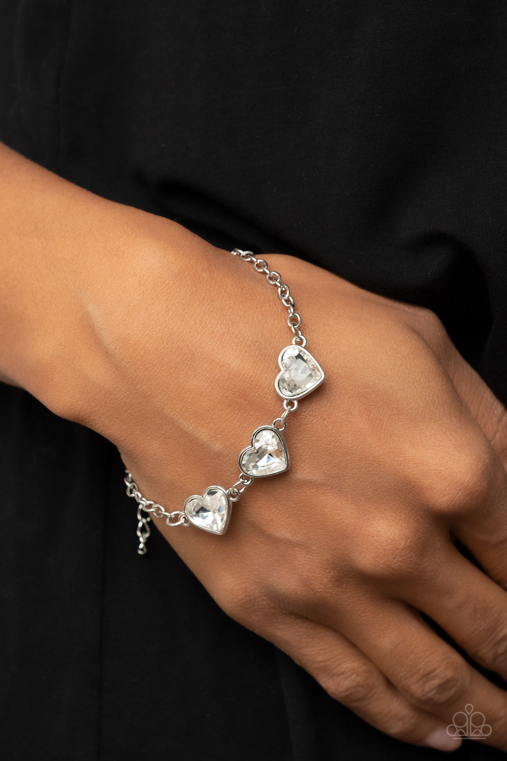 Little Heartbreaker White Bracelet Paparazzi