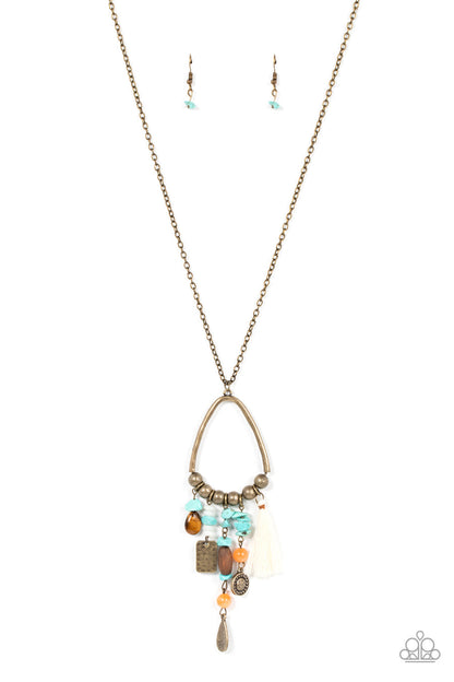 Listen to Your Soul Brass Necklace Paparazzi