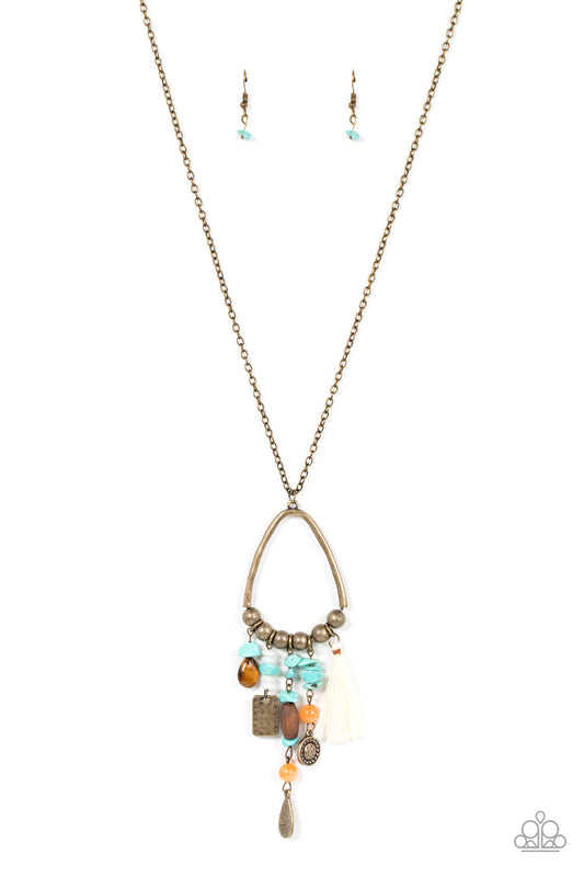 Listen to Your Soul Brass Necklace Paparazzi