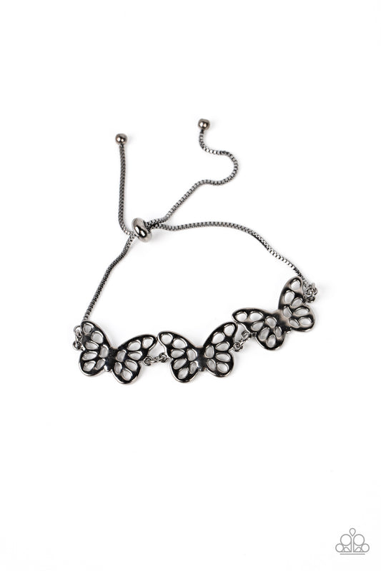 Put a WING on It Black Bracelet