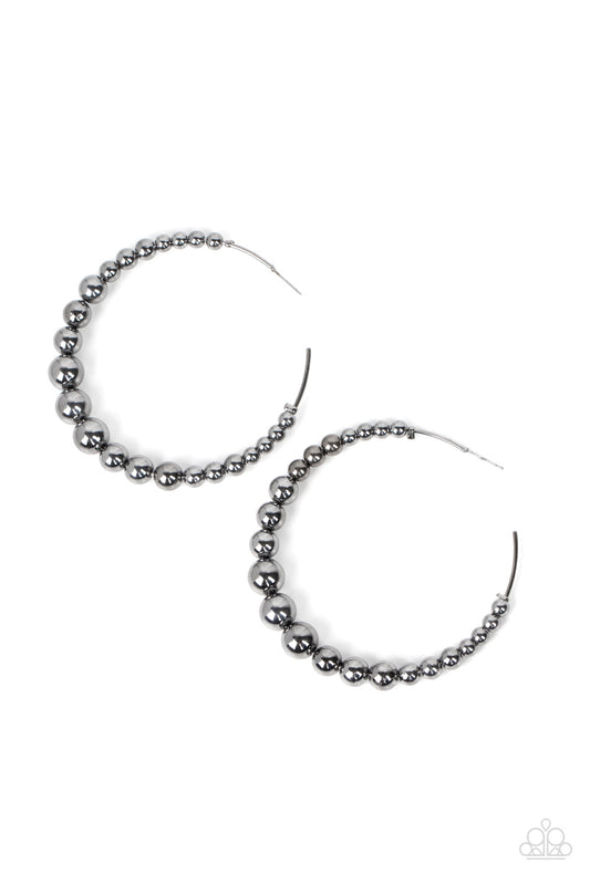 Show Off Your Curves Black Hoop Earrings