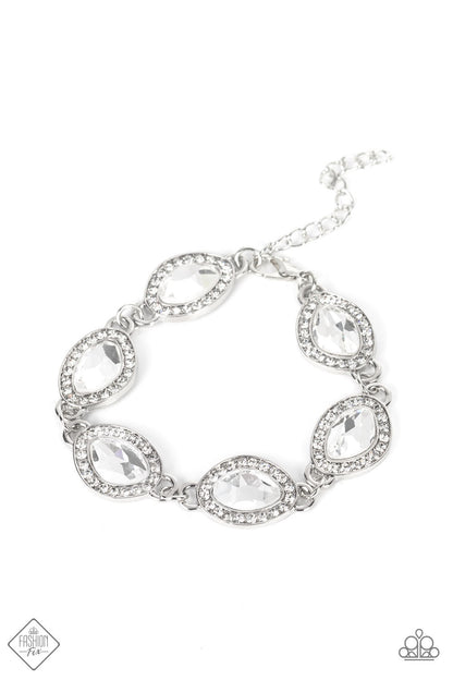 Next-Level Sparkle White Bracelet Paparazzi