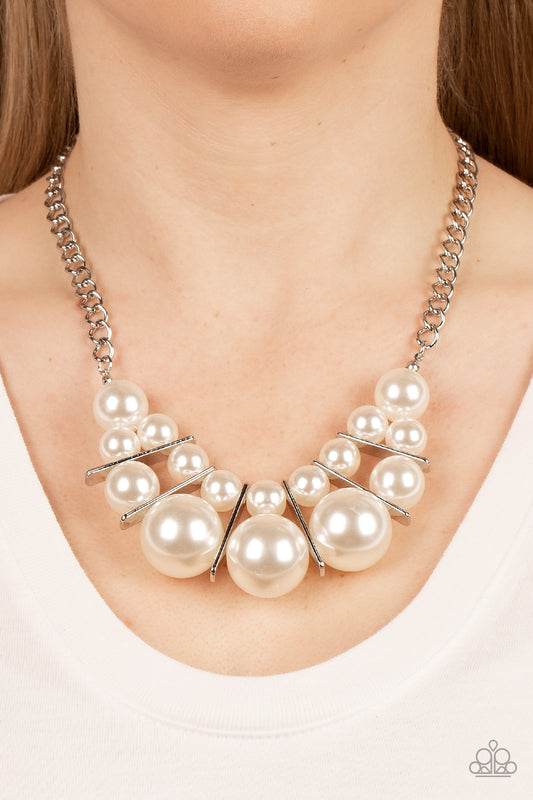 Challenge Accepted White Necklace Paparazzi