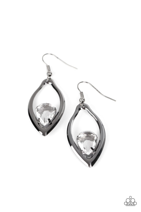 Beautifully Bejeweled Black Earrings