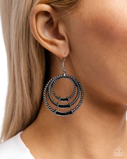 Contemporary Culture Black Earrings Paparazzi