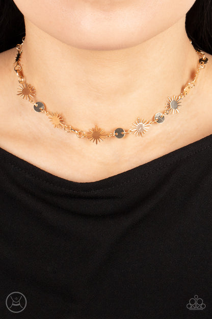 Astro Goddess Gold Necklace Paparazzi