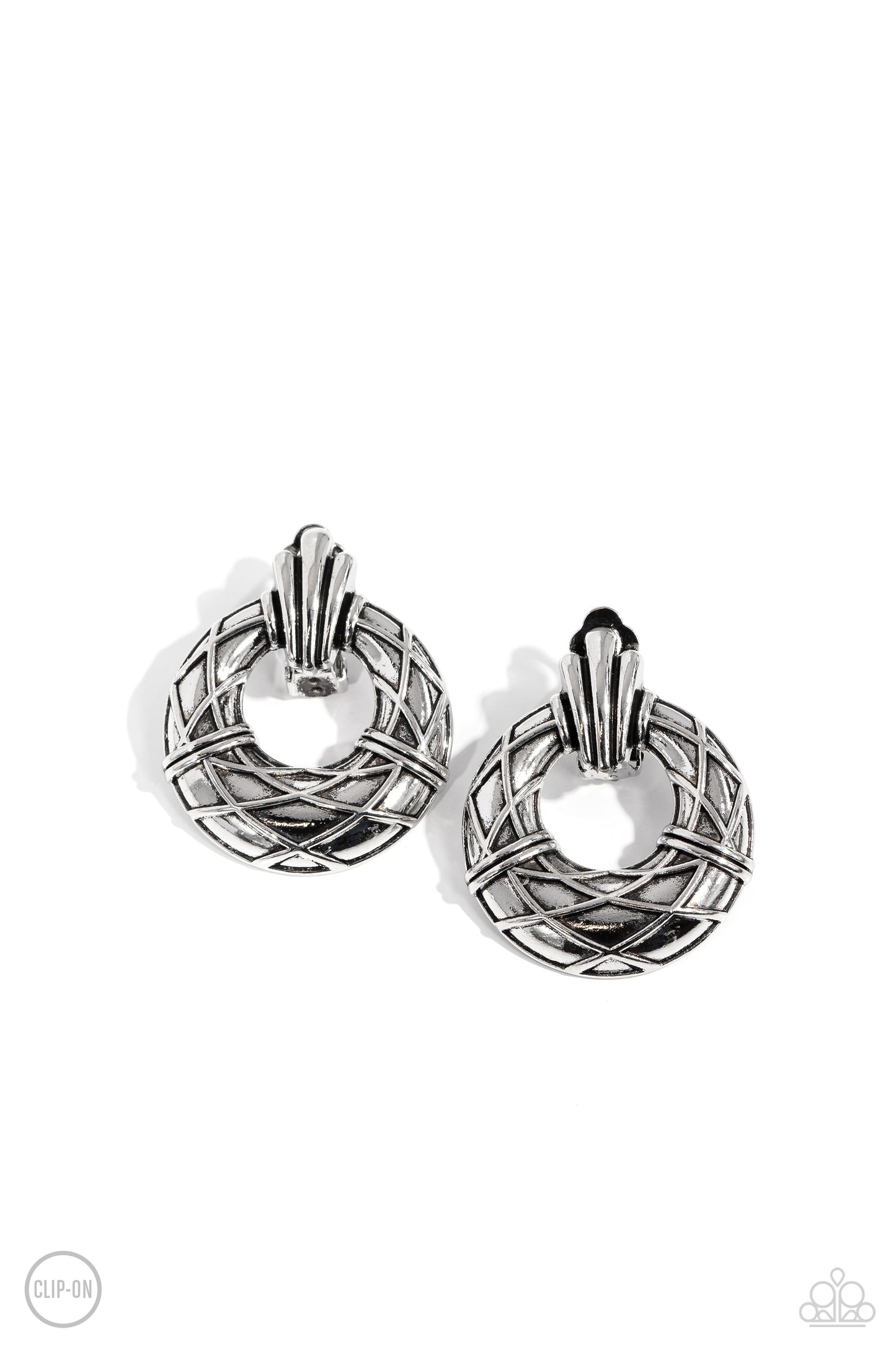 Metro Voyage Silver Clip-On Earrings