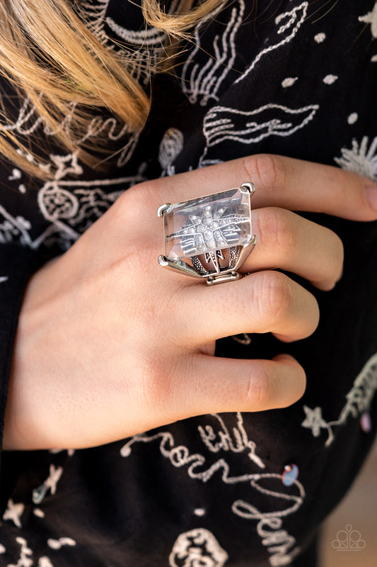 Starry Serenity White Ring Paparazzi