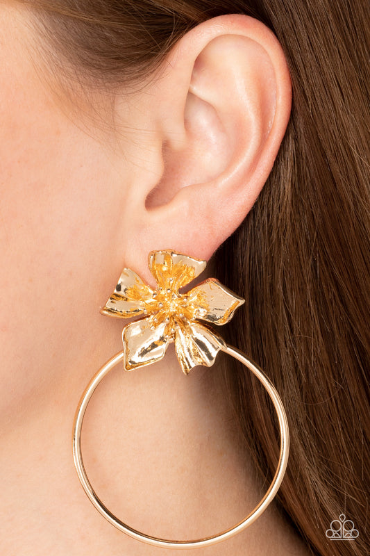 Buttercup Bliss Gold Post Earrings Paparazzi