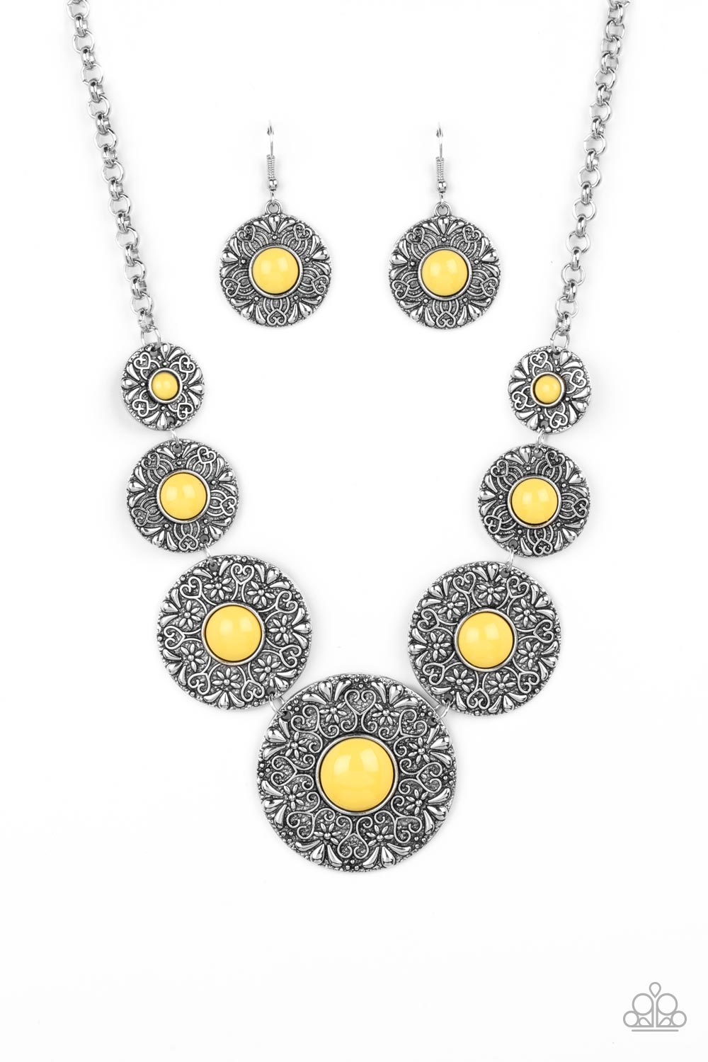 Garden Glade Yellow Necklace Paparazzi