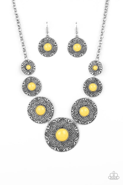 Garden Glade Yellow Necklace Paparazzi