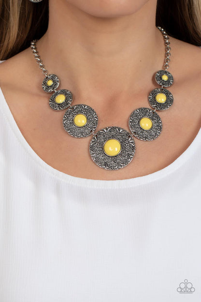 Garden Glade Yellow Necklace Paparazzi