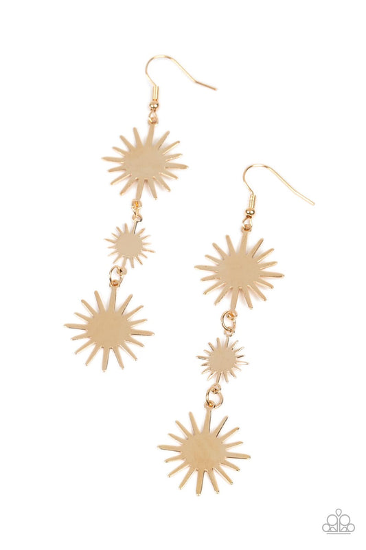 Solar Soul Gold Earrings Paparazzi