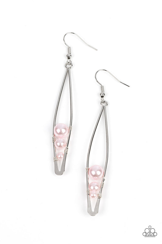 Atlantic Allure Pink Earrings Paparazzi