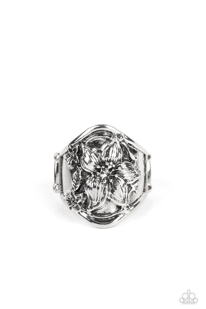 Hibiscus Harbor Silver Ring Paparazzi