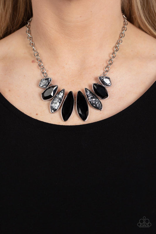 Crystallized Couture Black Necklace Paparazzi