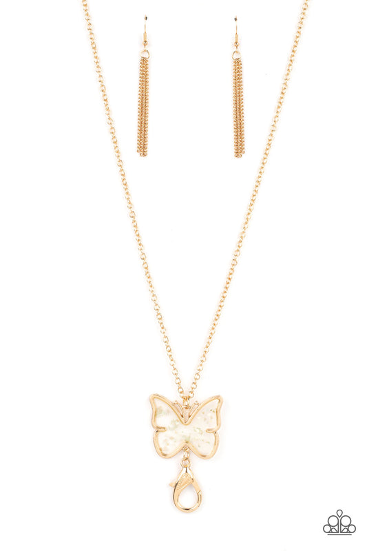 Gives Me Butterflies Gold Lanyard Necklace