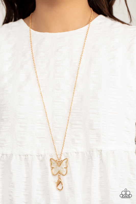 Gives Me Butterflies Gold Lanyard Necklace