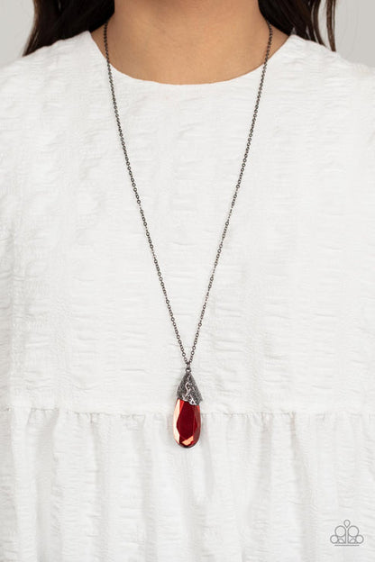 Dibs on the Dazzle Red Necklace Paparazzi