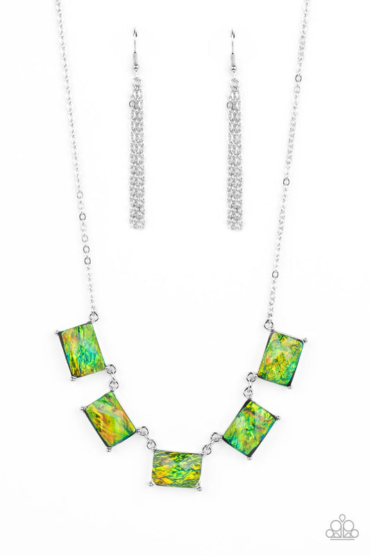 Opalescent Oblivion Green Necklace