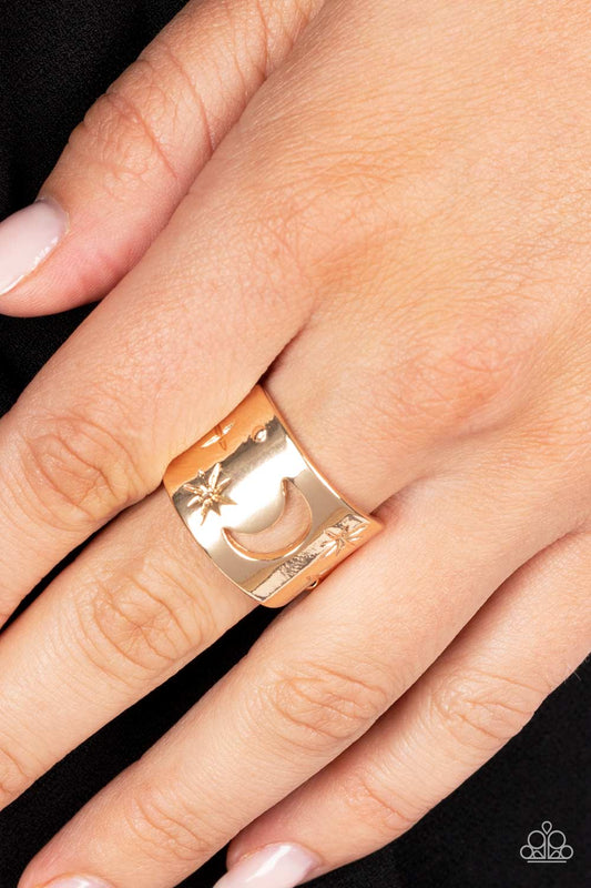 Lunar Levels Gold Ring Paparazzi