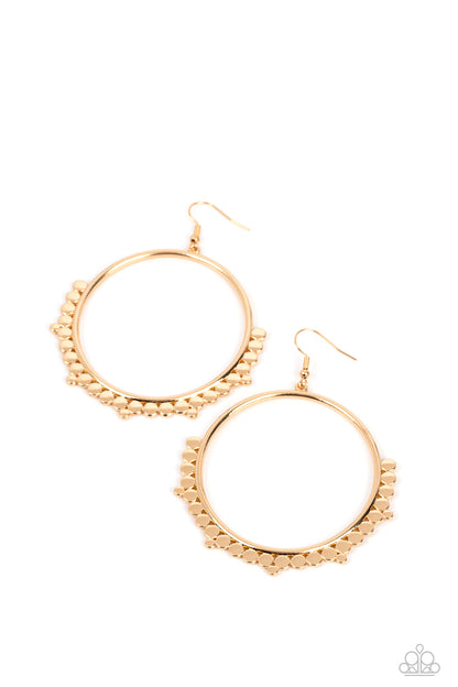 Ultra Untamable Gold Earrings Paparazzi