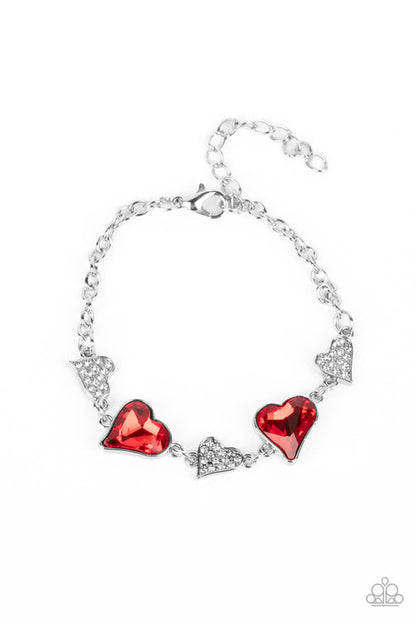 Cluelessly Crushing Red Bracelet Paparazzi