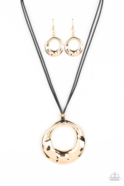 Tectonic Treasure Gold Necklace