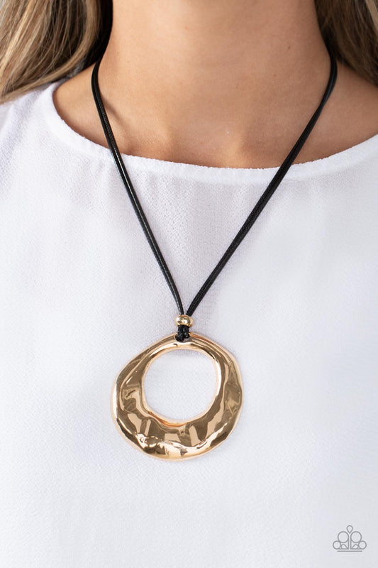 Tectonic Treasure Gold Necklace