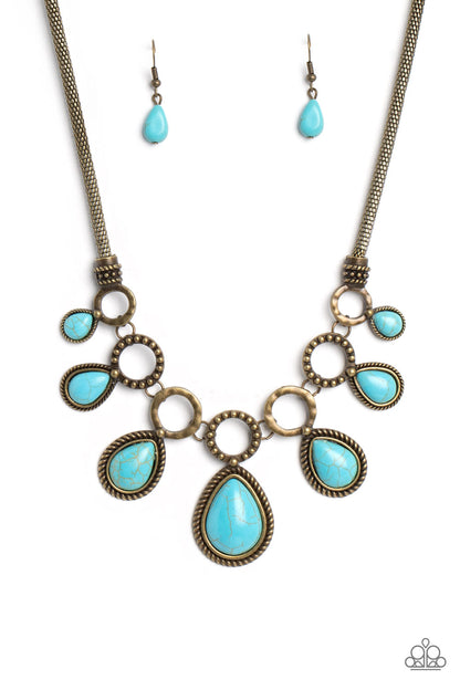 Riverside Relic Brass Necklace Paparazzi