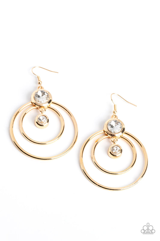 Dapperly Deluxe Gold Earrings Paparazzi