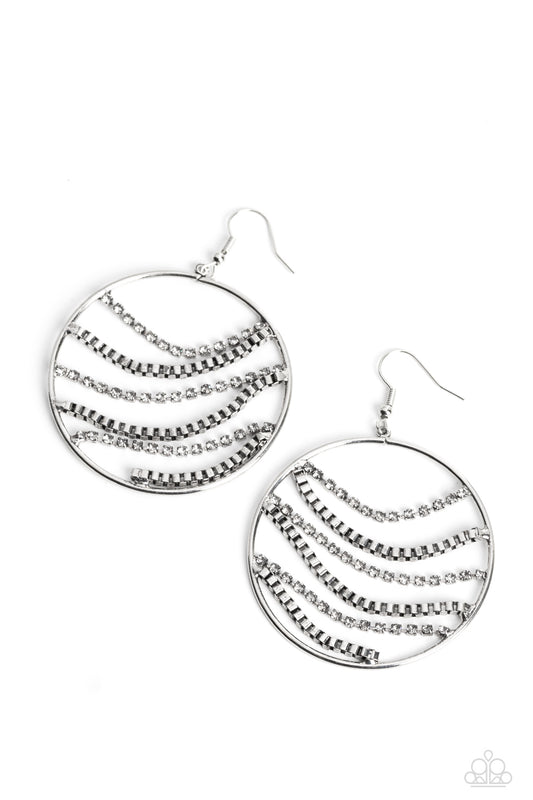 Fighting Fortune White Earrings