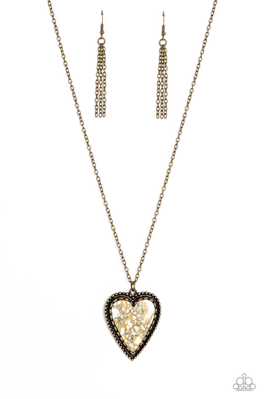 Stony Summer Brass Necklace