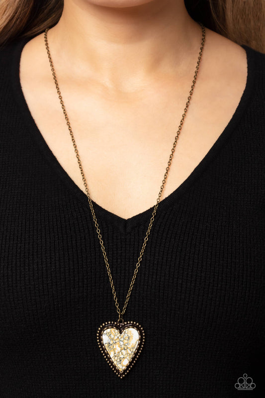 Stony Summer Brass Necklace