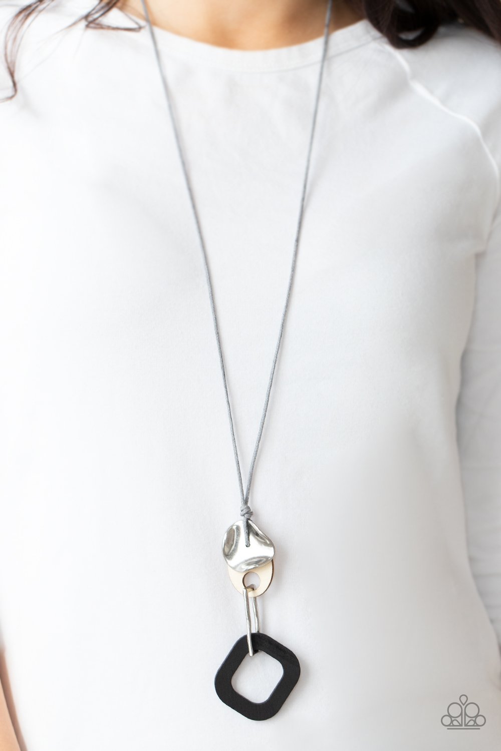 Top Of The WOOD Chain Black Necklace Paparazzi