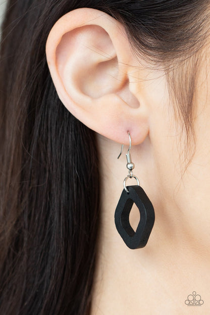 Top Of The WOOD Chain Black Necklace Paparazzi