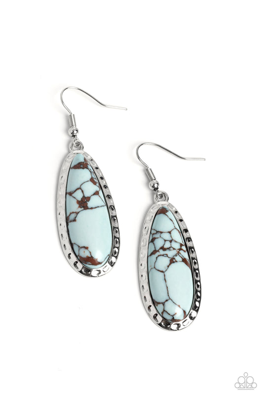 TEARDROP-Dead Dynasty Blue Earrings Paparazzi