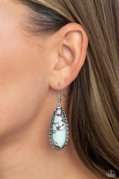TEARDROP-Dead Dynasty Blue Earrings Paparazzi