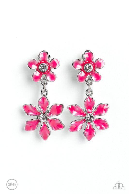 Transparent Talent Pink Clip-On Earrings