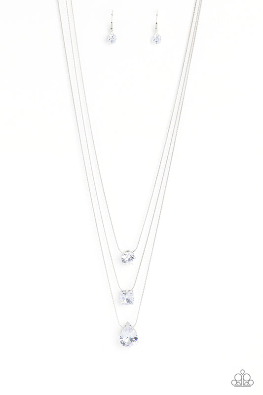 Lustrous Layers White Necklace
